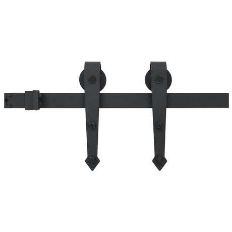 Vidaxl -Box mit Teilen für Schiebetür 183 cm Stahl schwarz
