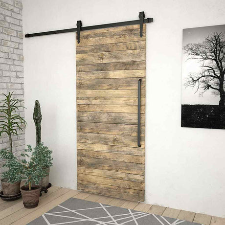 Vidaxl -Box mit Teilen für Schiebetür 183 cm Stahl schwarz