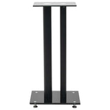 Vidaxl Lautsprecherstandards Säulendesign Temperiertes Glas schwarz 2 PCs