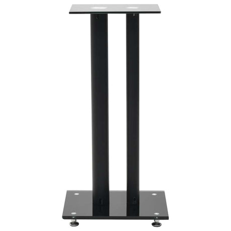 Vidaxl Lautsprecherstandards Säulendesign Temperiertes Glas schwarz 2 PCs
