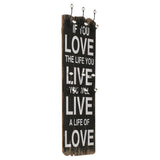 Vidaxl -Wandbedeckungsregal mit 6 Haken Live Live 120x40 cm