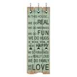 VIDAXL -Wandbedeckungsregal mit 6 Haken Happy Love 120x40 cm