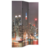 Vidaxl kamerscherm inklapbaar new york bij nacht 120x170 cm