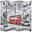 Vidaxl kamerscherm inklapbaar londen bus 200x170 cm zwart en wit