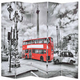 Vidaxl kamerscherm inklapbaar londen bus 200x170 cm zwart en wit