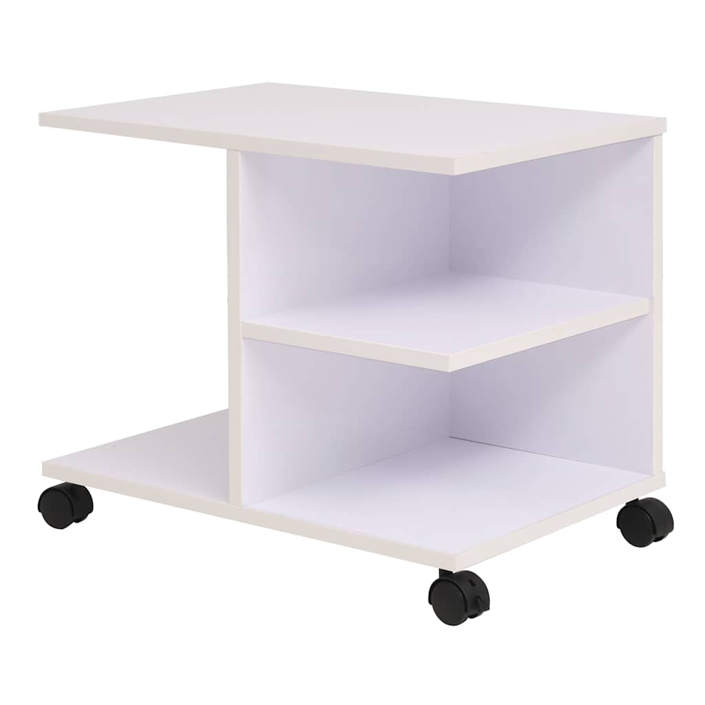 Vidaxl plankenkast verrijdbaar 50x35x42 cm wit