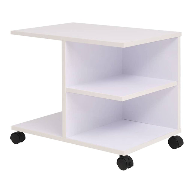 Vidaxl plankenkast verrijdbaar 50x35x42 cm wit