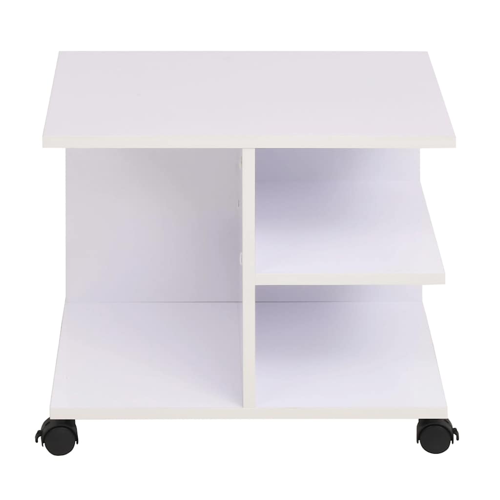 Vidaxl plankenkast verrijdbaar 50x35x42 cm wit