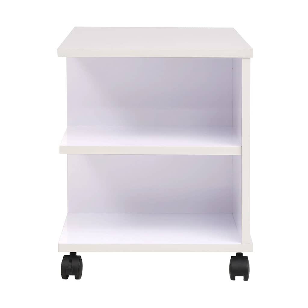 Vidaxl plankenkast verrijdbaar 50x35x42 cm wit