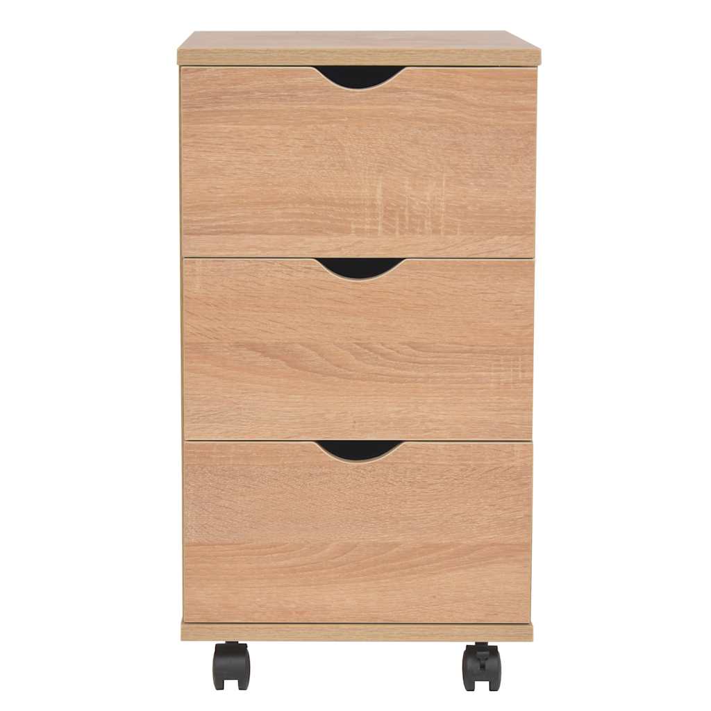 Vidaxl ladekast 33x45x60 cm eikenkleur