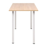 Vidaxl eettafel 120x60x73 cm eikenkleur en wit