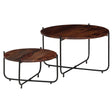 Vidaxl 2-delige salontafelset 60x35 cm massief acaciahout