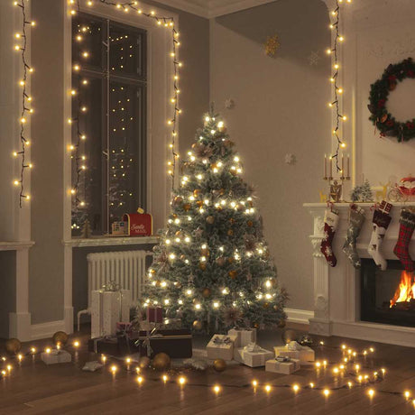 Vidaxl Lichtkabel mit 600 LEDs mit 8 leichten Effekten IP44 60 M warmes Weiß