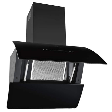 Vidaxl Wandextraktionshaube 756 m³ U 60 cm Edelstahl schwarz
