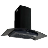Vidaxl Wandextraktionshaube 756 m³ U 90 cm Edelstahl schwarz