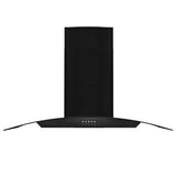Vidaxl Wandextraktionshaube 756 m³ U 90 cm Edelstahl schwarz