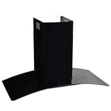 Vidaxl Wandextraktionshaube 756 m³ U 90 cm Edelstahl schwarz