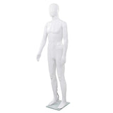Vidaxl Estalage Puppe Männlich mit Glasfuß 175 cm glänzend Weiß