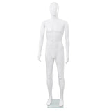 Vidaxl Estalage Puppe Männlich mit Glasfuß 175 cm glänzend Weiß