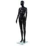 Vidaxl Estalage Puppe weiblich mit Glasfuß 175 cm glänzend schwarz