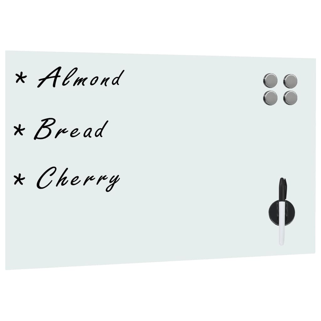 Vidaxx Wand-Whiteboard magnetisch 60x40 cm Glas