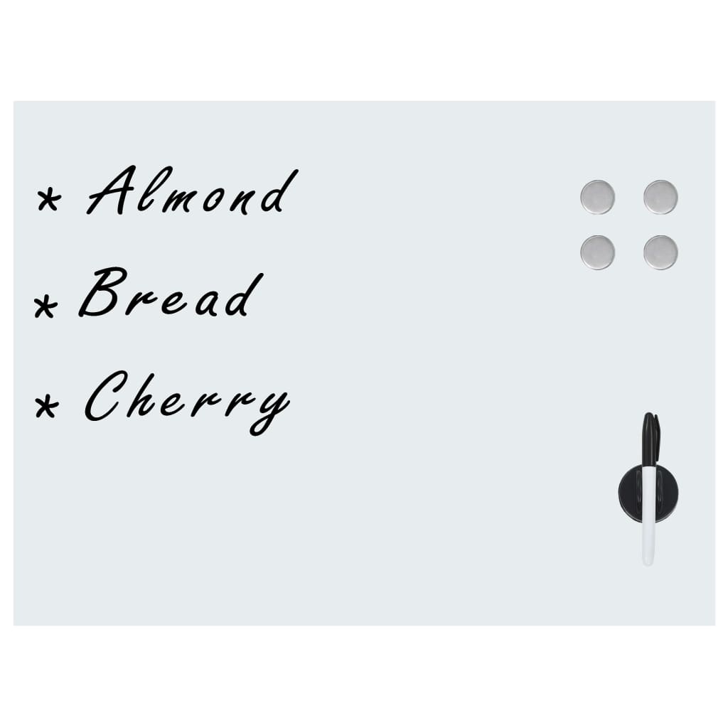 Vidaxx Wand-Whiteboard magnetisch 80x60 cm Glas
