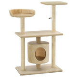 Vidaxl -Katzenkratzerpfosten mit Sisal -Kratzern 95 cm Beige