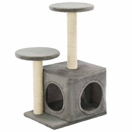 Vidaxl -Katzenkratzerpfosten mit Sisal -Kratzern 60 cm grau