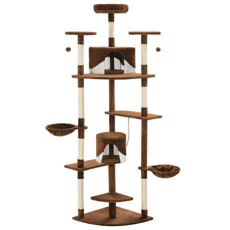 Vidaxl -Katzenkratzerpfosten mit Sisal -Kratzern 203 cm braun und weiß