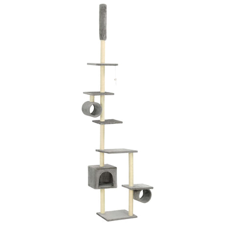 VIDAXL -Katzenkratzerpfosten mit Sisal -Kratzern 260 cm Grau