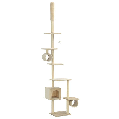 Vidaxl Katzenkratzbaum mit Sisal-Kratzstämmen 260 cm Beige