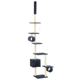 Vidaxl -Katzenkratzerpfosten mit Sisal -Kratzern 260 cm dunkelblau