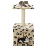 Vidaxl -Katzenkratzerpfosten mit Schwesternkratzer nach 55 cm Pootprint Beige