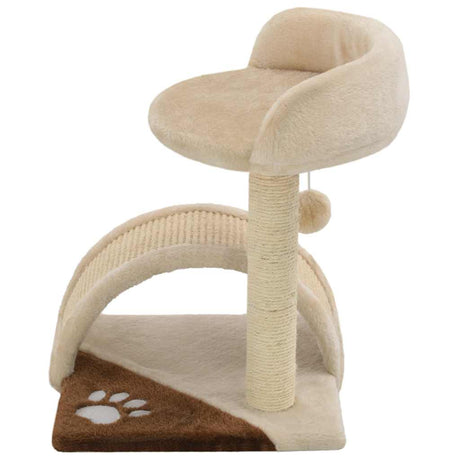 Vidaxl -Katzenkratzerpfosten mit Sisal -Kratzer nach 40 cm Beige und braun
