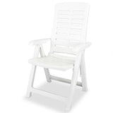 Vidaxl tuinstoelen 4 st verstelbaar kunststof wit