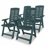 Vidaxl tuinstoelen 4 st verstelbaar kunststof groen