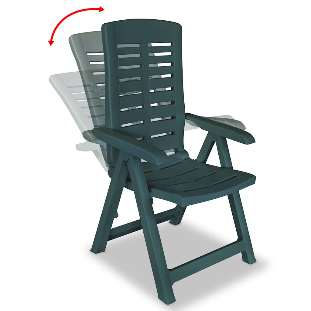 Vidaxl tuinstoelen 4 st verstelbaar kunststof groen