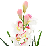 VIDAXL Künstliche Pflanze mit Topf -Cymbidium -Orchidee 100 cm Grün