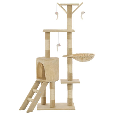 VIDAXL -Katzenkratzerpost mit Sisal -Kratzern 138 cm Beige