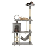 Vidaxl Cat Scraping Post mit Sisal -Kratzern 140 cm Grau