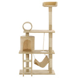 Vidaxl -Katzenkratzerpfosten mit Sisal -Kratzerposten 140 cm Beige
