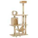 Vidaxl -Katzenkratzerpfosten mit Sisal -Kratzerposten 140 cm Beige
