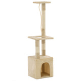 VIDAXL -Katzenkratzerpost mit Sisal -Kratzer -Pfosten 109 cm Beige