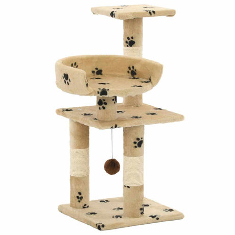 Vidaxl -Katzenkratzerpost mit Sisal -Kratzer -Posts 65 cm Pootprints Beige