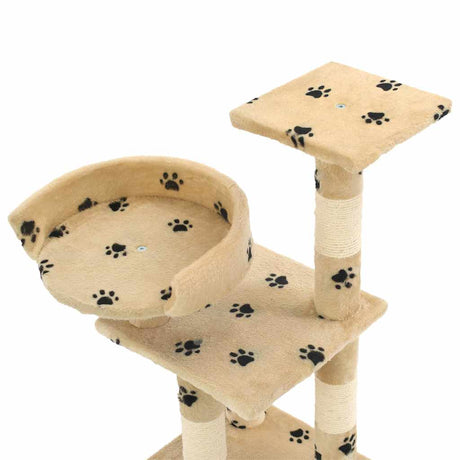 Vidaxl -Katzenkratzerpost mit Sisal -Kratzer -Posts 65 cm Pootprints Beige
