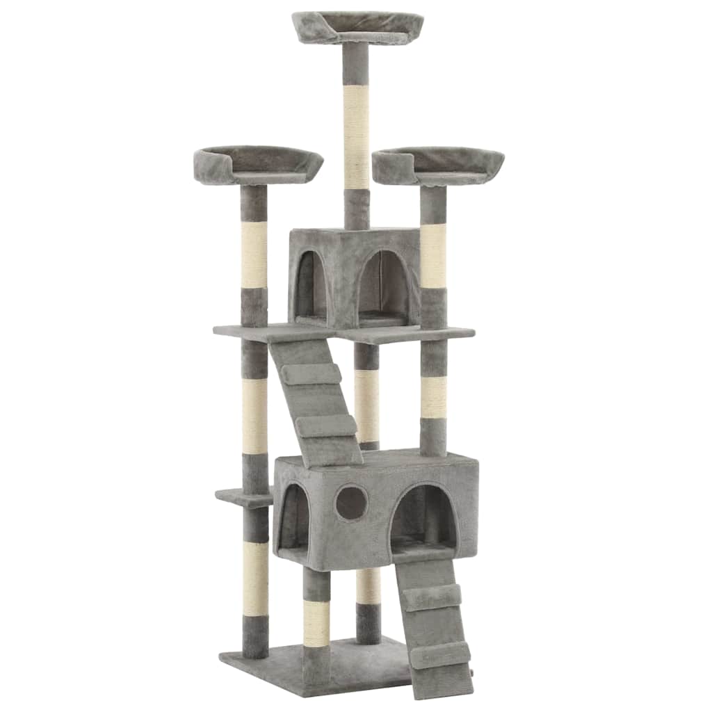 Vidaxl Cat Scraping Post mit Sisal -Kratzern 170 cm Grau