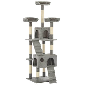 Vidaxl Cat Scraping Post mit Sisal -Kratzern 170 cm Grau
