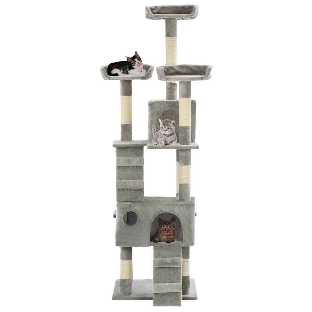 Vidaxl Cat Scraping Post mit Sisal -Kratzern 170 cm Grau