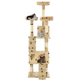 VIDAXL -Katzenkratzerpost mit Sisal -Kratzer -Posts 170 cm Pootprints Beige