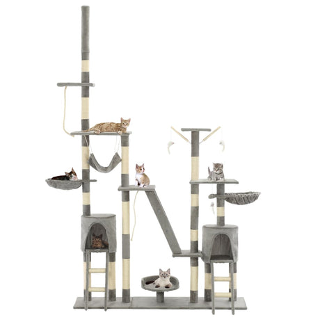 Vidaxl Cat Scraping Post mit Sisal-Kratzerpfosten 230-250 cm Grau